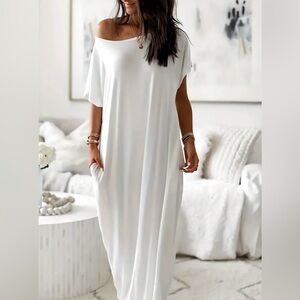Elegant White Off-Shoulder Dress